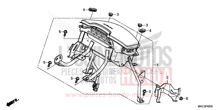 AIRBAG MODULE for Gold Wing DARKNESS BLACK METALLIC (NH463D) from 2020